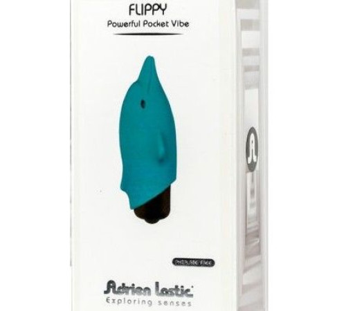 Голубой вибростимулятор-дельфин Lastic Pocket Dolphin - 7,5 см.