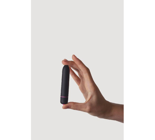 Черная компактная вибропуля Univibe - 9 см.