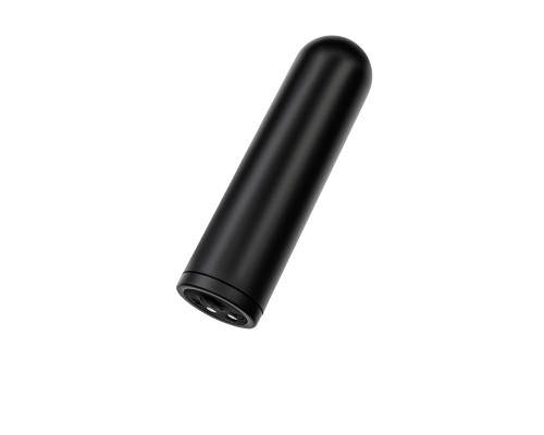 Заказать Черная перезаряжаемая вибропуля RealStick CALIBER - 7 см.