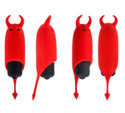 Красный вибростимулятор Devol Mini Vibrator - 8,5 см.