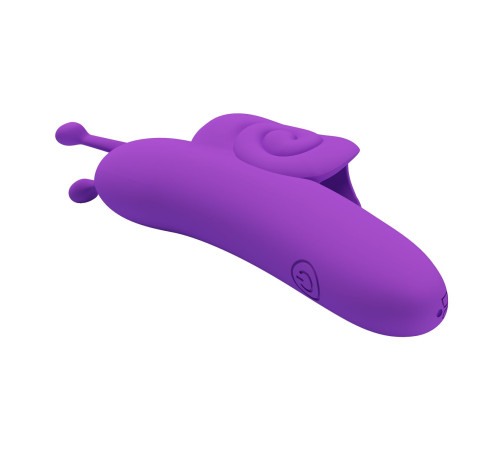 Фиолетовый вибратор на палец в форме улитки Snail