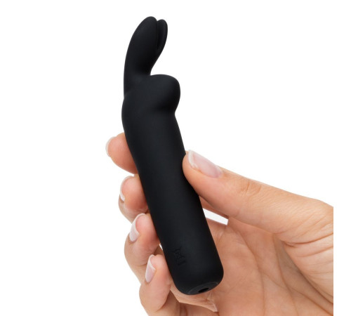 Черная вибропуля с ушками Rechargeable Rabbit Ears Bullet Vibrator