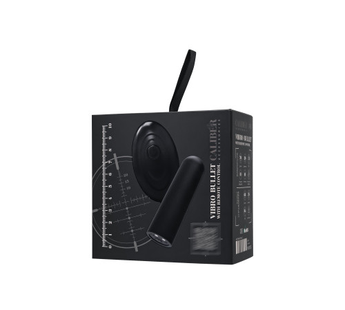 Черная перезаряжаемая вибропуля с пультом ДУ RealStick CALIBER Черная перезаряжаемая вибропуля с пультом ДУ RealStick CALIBER