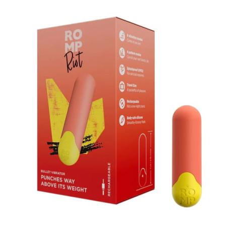 Оранжевая вибропуля Romp Riot