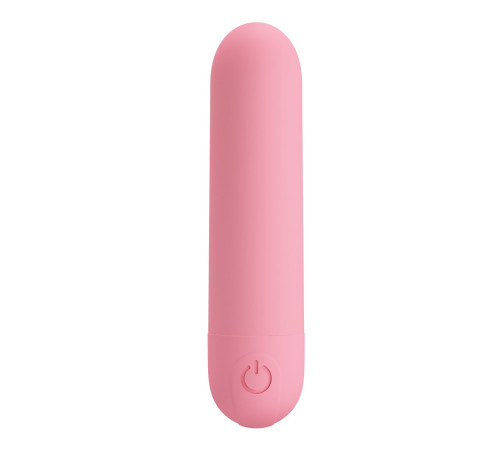 Нежно-розовая перезаряжаемая вибропуля Stefan - 8 см.