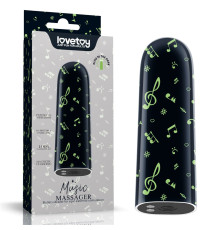 Мини-вибратор Rechargeable Glow-in-the-dark Music Massager - 8,5 см.