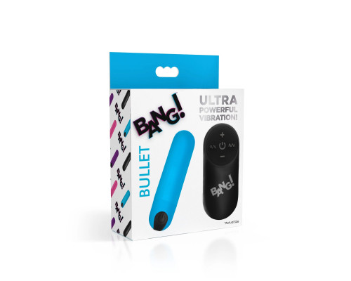 Заказать Голубая вибропуля с пультом ДУ 21X Vibrating Bullet with Remote Control