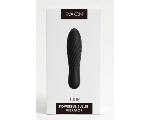 Заказать Черная вибропуля Tulip - 10,6 см.