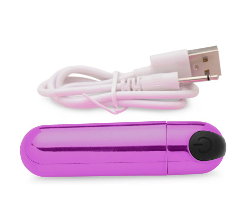 Лиловая вибропуля 10X Rechargeable Vibrating Metallic Bullet