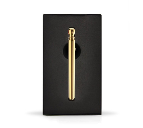 Золотистая подвеска-вибратор Genie Flirting Pen