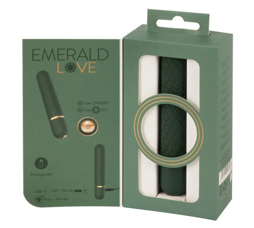 Зеленый мини-вибратор Luxurious Bullet Vibrator - 12,6 см.