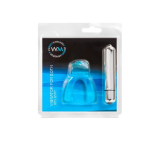 Голубая капа с вибропулей для оральных ласк