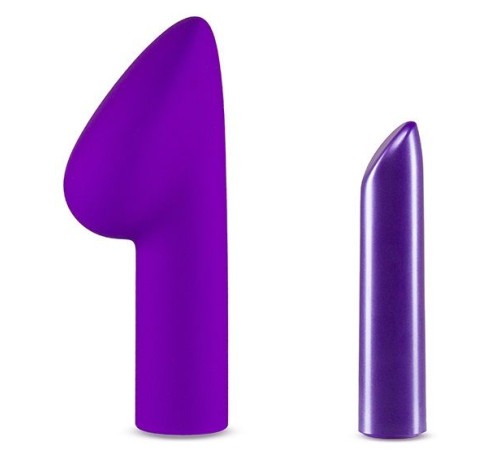 Фиолетовый вибромассажер B4 - 13,97 см.