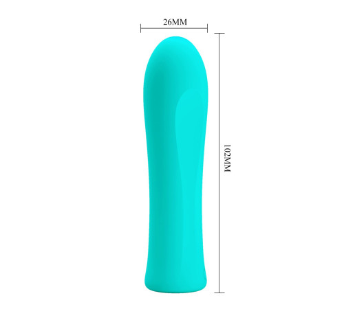 Мятный мини-вибратор Alfreda - 10,2 см.