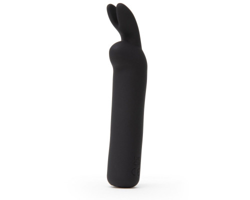 Заказать Черная вибропуля с ушками Rechargeable Rabbit Ears Bullet Vibrator