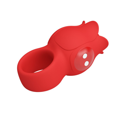 Красный мини-вибратор на палец Jae