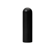 Черная перезаряжаемая вибропуля RealStick CALIBER - 7 см.
