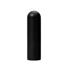 Черная перезаряжаемая вибропуля RealStick CALIBER - 7 см.