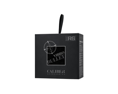 Заказать Черная перезаряжаемая вибропуля RealStick CALIBER - 7 см.