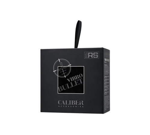 Черная перезаряжаемая вибропуля RealStick CALIBER - 7 см.