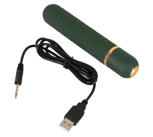 Зеленый мини-вибратор Luxurious Bullet Vibrator - 12,6 см.