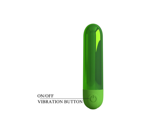 Зеленая перезаряжаемая вибропуля Kiwi