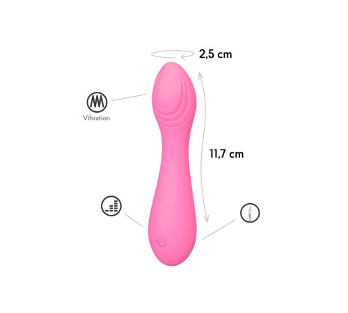 Розовый мини-вибратор Mephona - 11,7 см.