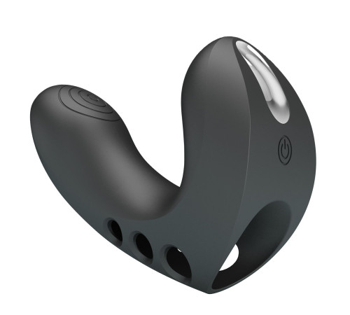 Черная вибронасадка на палец Camelia