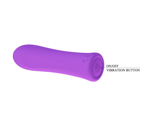 Фиолетовый мини-вибратор Alfreda - 10,2 см.