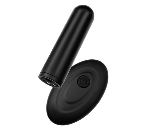 Черная перезаряжаемая вибропуля с пультом ДУ RealStick CALIBER Черная перезаряжаемая вибропуля с пультом ДУ RealStick CALIBER