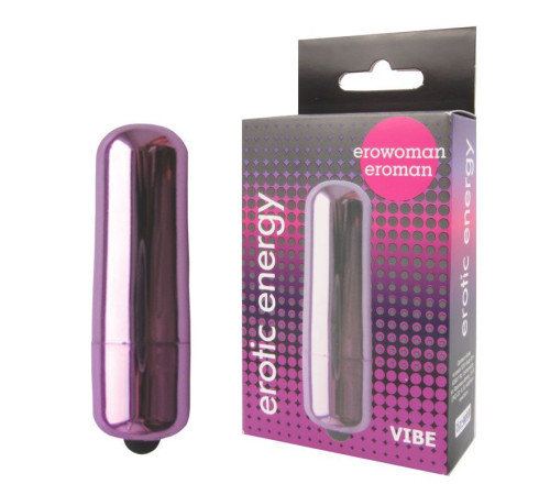 Фиолетовая гладкая вибропуля Erowoman-Eroman - 5,5 см.