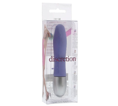Сиреневый миниатюрный вибратор DISCRETION - 8 см.