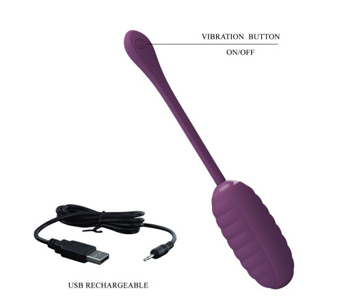 Фиолетовое виброяйцо Casper с управлением через приложение