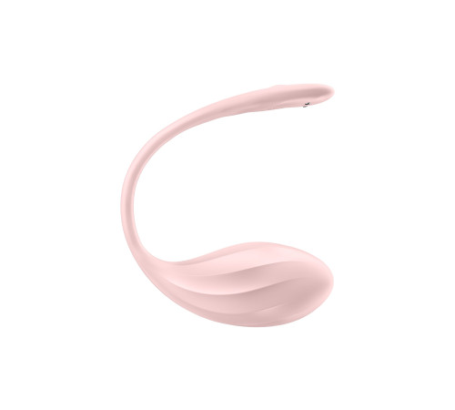 Розовое виброяйцо Ribbed Petal с пультом ДУ