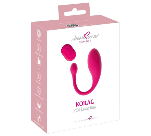 Розовое виброяйцо KORAL RC Love Ball