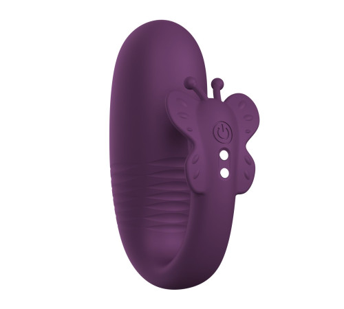 Фиолетовый интерактивный вибростимулятор с поступательными движениями Klay