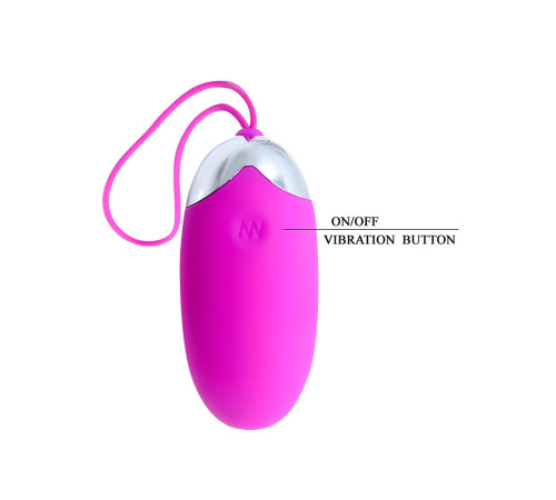 Лловое перезаряжаемое виброяйцо с пультом ДУ