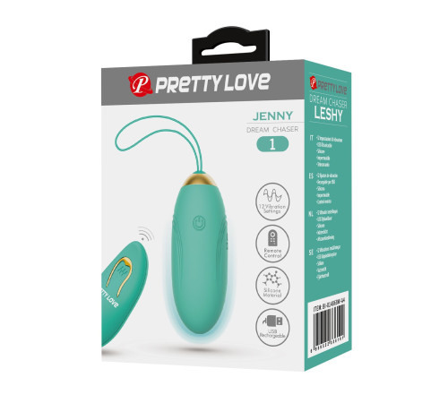 Зеленое виброяйцо Jenny с пультом ДУ