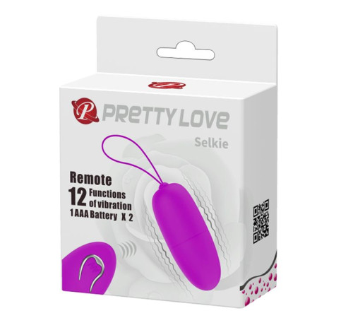 Лиловое виброяйцо Selkie с пультом ДУ