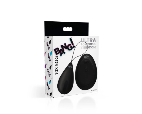 Заказать Черное виброяйцо с пультом ДУ 10X Silicone Vibrating Egg