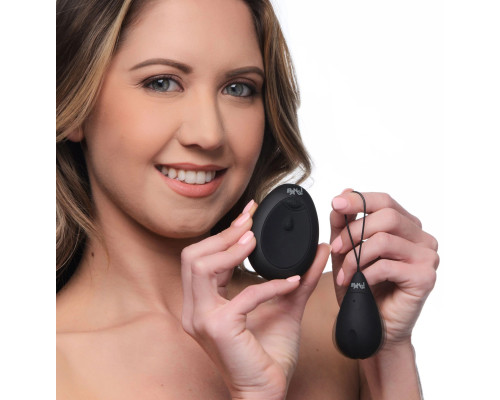 Заказать Черное виброяйцо с пультом ДУ 10X Silicone Vibrating Egg