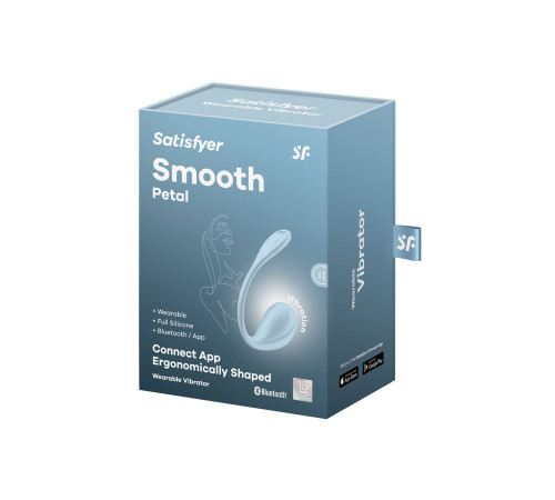 Голубое виброяйцо Smooth Petal