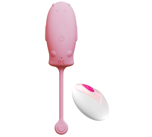 Розовое силиконовое виброяйцо с пультом ДУ