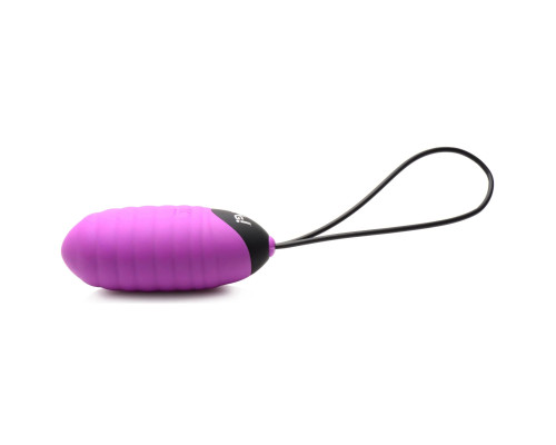 Заказать Лиловое ребристое виброяйцо с пультом ДУ 28X Ribbed Silicone Egg