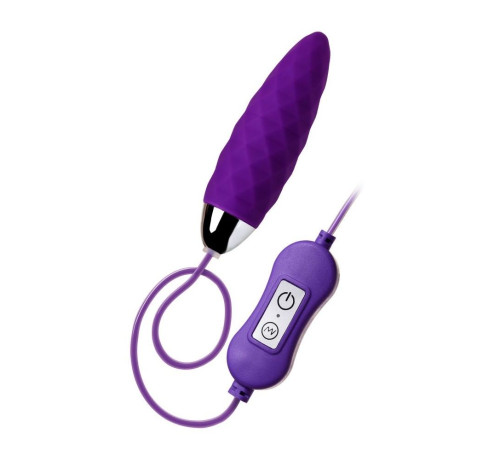 Фиолетовое узенькое виброяйцо с пультом управления A-Toys Cony, работающее от USB
