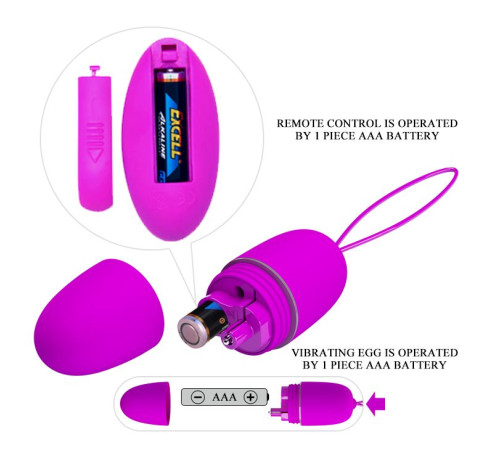 Лиловое виброяйцо Selkie с пультом ДУ