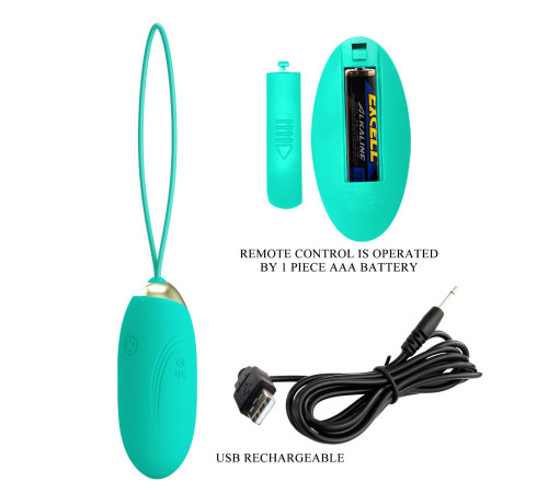 Зеленое виброяйцо Jenny с пультом ДУ