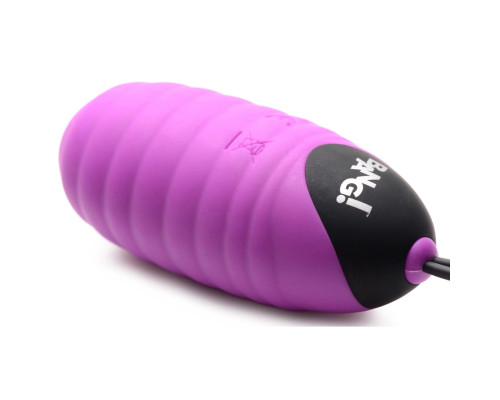 Заказать Лиловое ребристое виброяйцо с пультом ДУ 28X Ribbed Silicone Egg