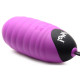 Заказать Лиловое ребристое виброяйцо с пультом ДУ 28X Ribbed Silicone Egg