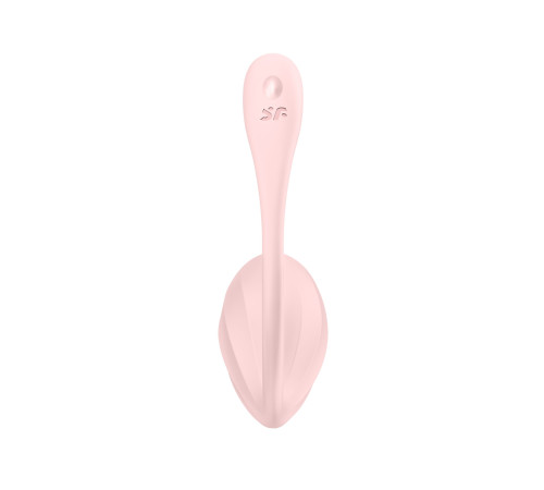 Розовое виброяйцо Ribbed Petal с пультом ДУ